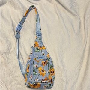 Vera Bradley Blue and Yellow Crossbody Bag with Playful Design